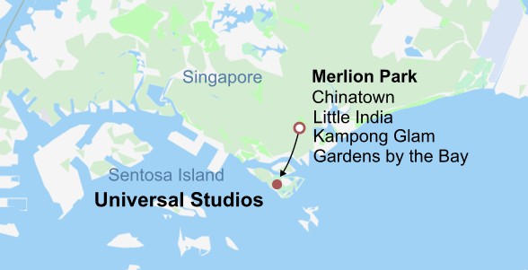 Best of Singapore Itinerary Map Best of Singapore Itinerary Map
